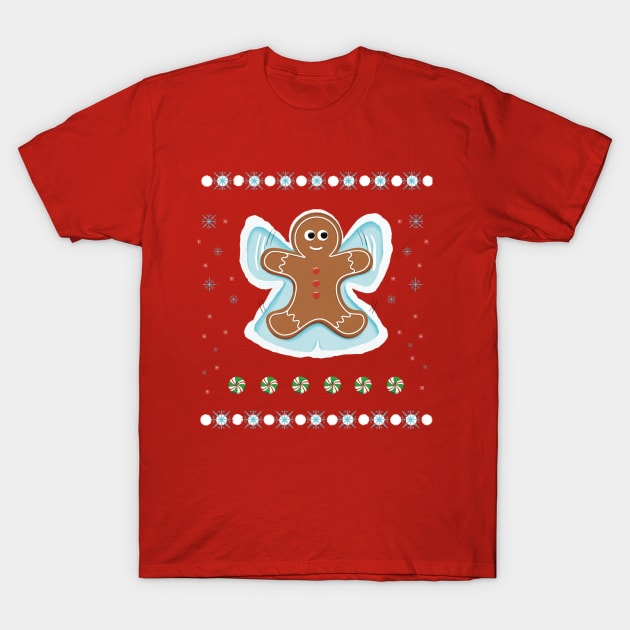 Sweet Christmas - Gingerbread  Angel T-Shirt by Creasorz